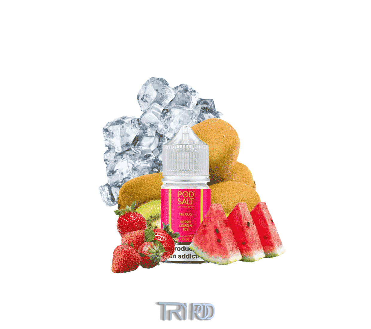 سالت توت فرنگی هندوانه یخ پاد سالت  Pod Salt Strawberry Watermelon Kiwi Ice