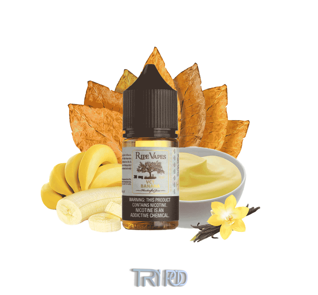 سالت تنباکو کاستارد موز رایپ ویپز RIPE VAPES VCT BANANA